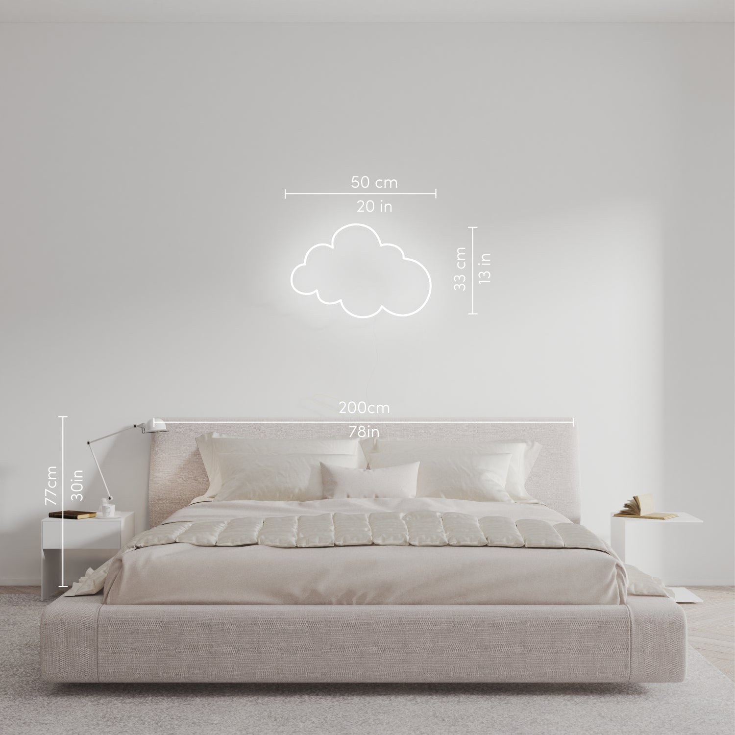 Cloud, neon LED sign
